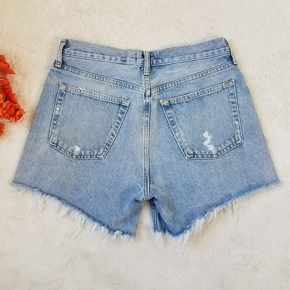 AGOLDE Parker Vintage Cut Off Denim Shorts In Swapmeet - Picture 4 of 11